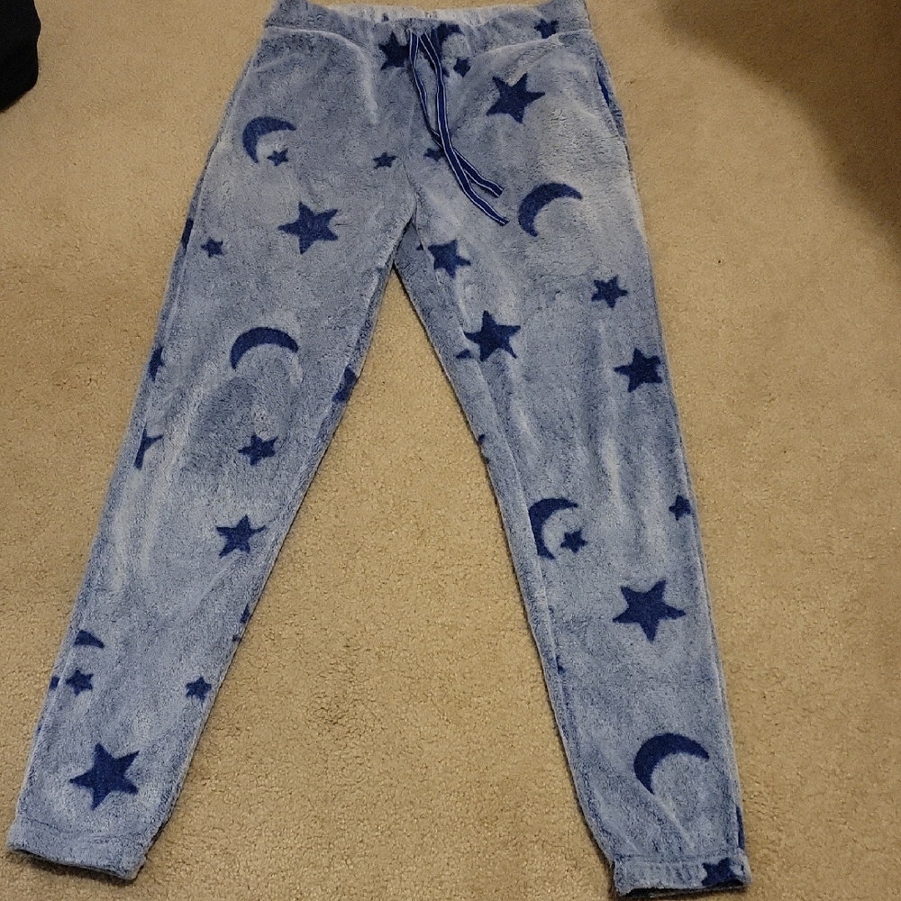 Blue Star & Moon Plush Pajama Pants